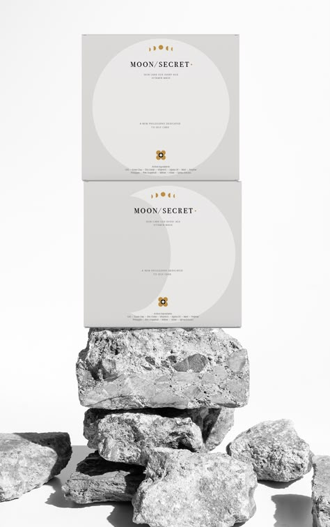 Moon Secret – Packaging Of The World Sleeping Mask Skincare, Wet Wipes Design, Graphic Designer Studio, Mask Skincare, Candle Logo, Logotype Typography, Makeup Package, Skincare Packaging, Designer Studio