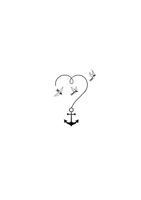 Bff Anchor Tattoo Best Friends, Navy Tattoo For Women Small, Delicate Anchor Tattoo, Floral Anchor Tattoo, Ancore Tattoo, Anker Tattoo For Women, Anchor Heart Tattoo, Anker Tattoo Design, Feminine Anchor Tattoo