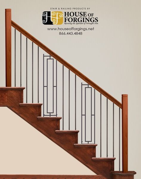 Square Balusters, Staircase Metal, Staircase Layout, House Of Forgings, Diy Stair Railing, Staircase Styles, Metal Stair Railing, Stairs Renovation, Rustic Stairs