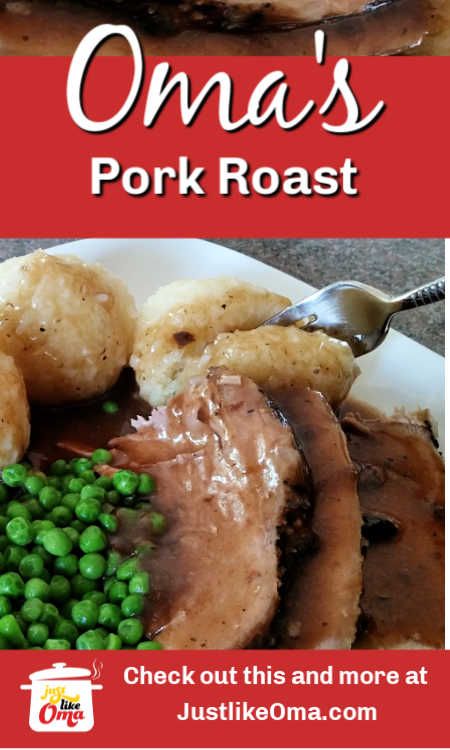 ❤️ Oven Cooked Pork Roast with German potatoes dumplings and gravy! So traditionally delicious, made just like Oma. Pork Roast Recipes Oven, Roast Gravy, German Food Authentic, Pork Crockpot Recipes, German Cooking, German Potatoes, Pork Roast Recipes, Potato Dumplings, Best Oven