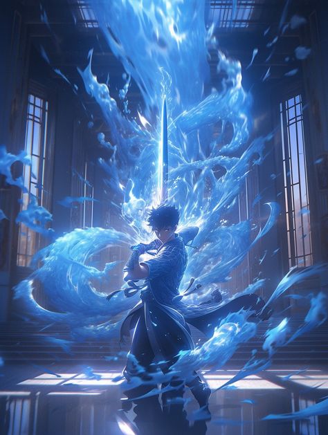 Water Swordsman, Water Knight, Water Mage, I Phone Wallpaper, Cool Optical Illusions, Fire And Water, Wallpaper Iphonewallpaper, Anime Galaxy, Animated Wallpapers For Mobile