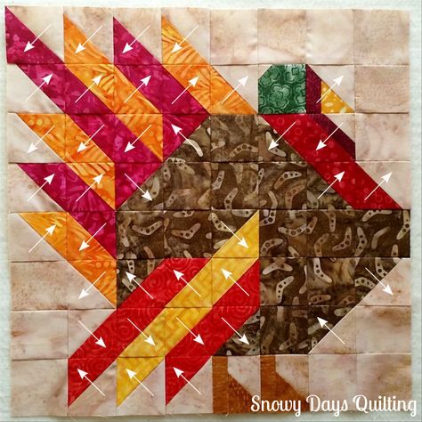 Fusible Grid Quilt Patterns, Turkey Quilt Block Free Pattern, Bird Quilt Blocks, Colchas Quilting, Fall Quilt Patterns, Painted Barn Quilts, Turkey Pattern, Barn Quilt Designs, Fall Sewing