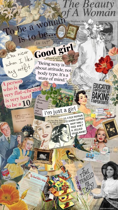 #quotes #feminism #feminine #women #womanhood #art #collageart #artcollage #collages #moodboards #1950s Paper Collage Art, Feminine Women, Beauty Standards, Paper Collage, Collage Art, Body Types, Cool Girl, The Help, Collage