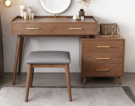 Modern Vanity Ideas, Bedroom Dressing Table Modern, Modern Dressing Table Designs, Dressing Table Modern, Modern Dressing Table, Industrial Living Room Design, Bedroom Vanity Set, Dressing Table Design, Bedroom Dressing