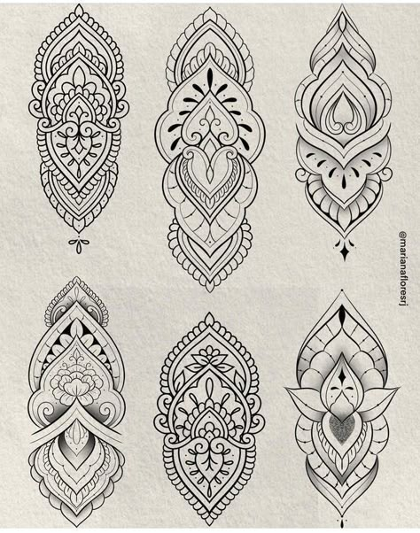 Tato Mandala, Exotic Tattoos, Mandala Tattoos, Geometric Mandala Tattoo, Kashmiri Embroidery, Tattoo Female, Tattoo Outline Drawing, Ornament Drawing, Coloring Pages Inspirational