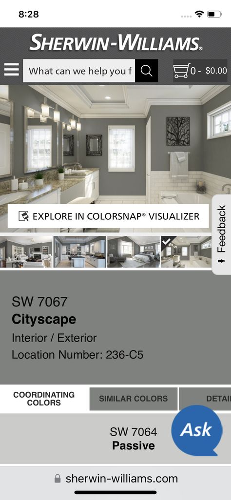 Sherwin Williams City Scape, City Scape Sherwin Williams Paint, City Scape Paint Color Sherwin Williams, Cityscape Sherwin Williams, Sherwin Williams Cityscape, City Scape, Sherwin Williams Paint Colors, Cityscape Painting, Kitchen Paint