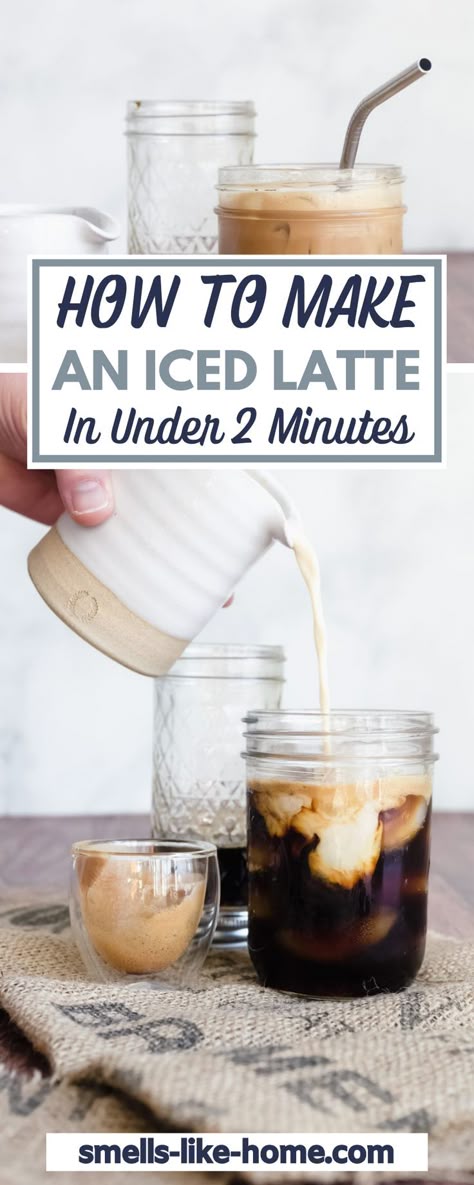 Iced Vanilla Latte Recipe, Iced Latte At Home, Espresso Drink Recipes, Iced Latte Recipe, Nespresso Recipes, Latte At Home, Best Iced Coffee, Espresso Recipes, Iced Coffee At Home