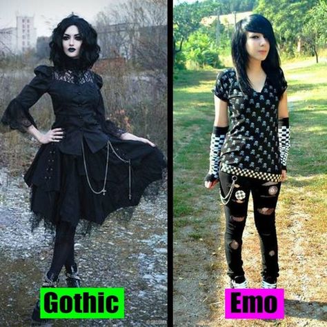 Emo Vs Goth, What Is Emo, Alt Subcultures, Moda Grunge, Gothic Music, Infinity Nails, Gothic Emo, Goth Beauty, Gothic Rock