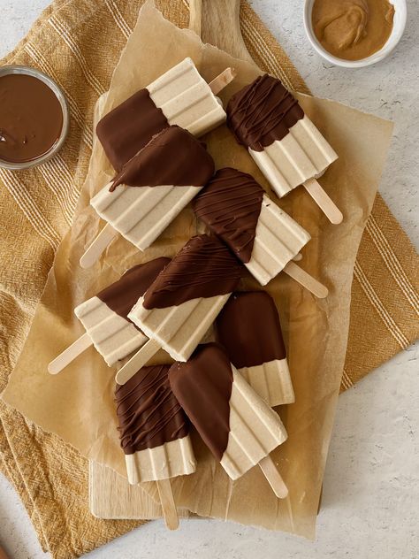 Vegan Peanut Butter Ice Cream Bars - Something Nutritious Peanut Butter Popsicles, Vegan Coffee Ice Cream, Homemade Ice Cream Bars, Easy Popsicle Recipes, Chocolate Covered Katie, Vegan Coffee, Butter Ice Cream, Ice Lollies, Ice Cream Bars