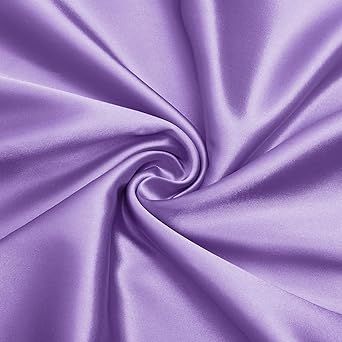 VACVELT Charmeuse Satin Fabric by The Yard, 60 Inch Wide Lavender Satin Fabric Shiny & Soft Cloth Fabric, Silky Satin Fabric for Bridal Dress, Wedding Decorations, Crafts, Sewing, Draping (5 Yards) Satin Fabric Purple, Sewing Draping, Oc Cosplay, Purple Wedding Decorations, Lavender Fabric, Lavender Silk, Embroidery Scissors, Purple Satin, Cloth Fabric