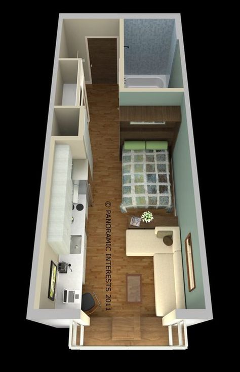 Miniature Apartment, Small Apartment Plans, Modern Miniatures, Garage Guest House, Mini Loft, Micro Apartment, Small Studio Apartment, Tiny Apartments, Apartment Floor Plans