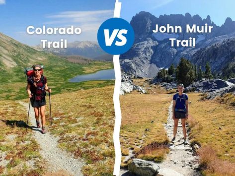 The John Muir Trail and Colorado Trail are two of the most popular short thru hikes in the US, and for good reason! Here's how to choose between them. Thru Hike, Colorado Trail, John Muir Trail, To Pee, Thru Hiking, Mountain Biker, John Muir, Long Trips, Backpacking Travel