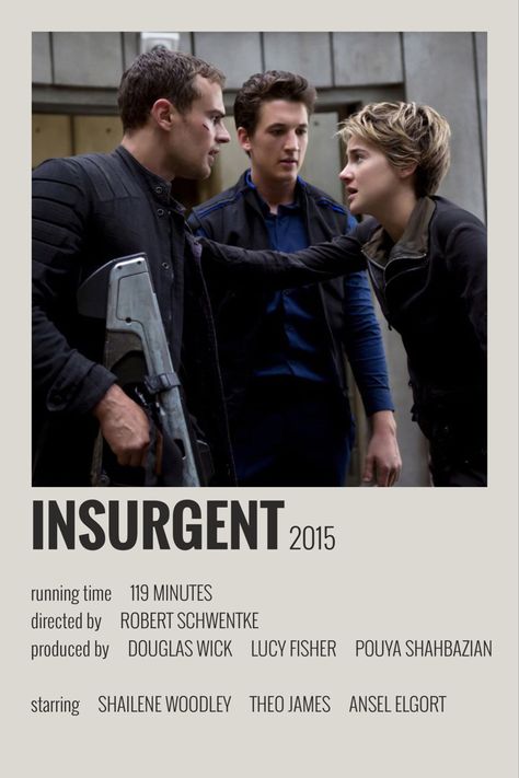 Divergent Movie Poster, Divergent Poster, Minimalistic Polaroid Poster, Insurgent Movie, Polaroid Movie Poster, The Divergent, Film Polaroid, Movie Decor, Movie Card