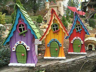 Beautiful Birdhouses, Bird House Kits, Faeries Gardens, Bird Houses Painted, Clay Houses, Fairy Cottage, Fairy Garden Houses, Gnome House, Diy Fairy