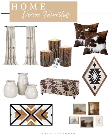 Home decor must haves Southwest Farmhouse Decor Bedroom, Modern Midwestern Decor, Modern Ranch Dining Room, Modern Southwest Decor Southwestern Style Living Rooms, Western Chic Home Decor Interior Design, Western Chic Bedroom Decor, Modern Western Office Decor, Amazon Western Decor, Feminine Western Decor