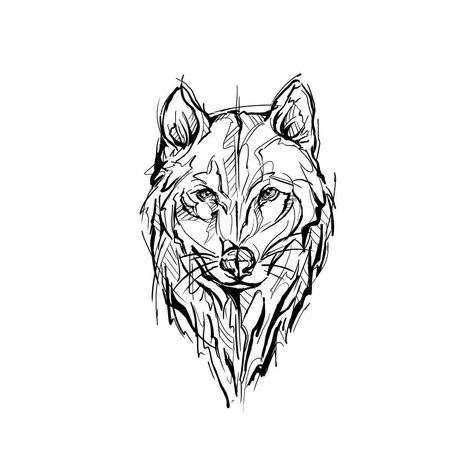 Wolf Stencil, Geometric Wolf Tattoo, Cousin Tattoos, Geometric Wolf, Wolf Tattoo Design, Wolf Drawing, Small Tattoos For Guys, Hand Tattoos For Guys, Wolf Tattoos