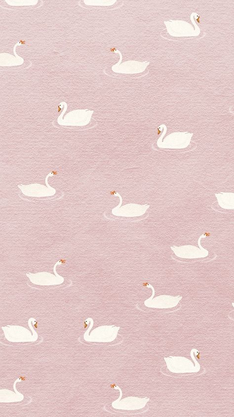 White geese pattern on pink phone wallpaper illustration | premium image by rawpixel.com / manotang Swan Wallpaper, Pink Wallpaper Ipad, Wallpaper Pink And White, Free Illustration Images, Whatsapp Wallpaper, Iphone Wallpaper Photos, Animal Patterns, Art Wallpaper Iphone, Pink Wallpaper Iphone