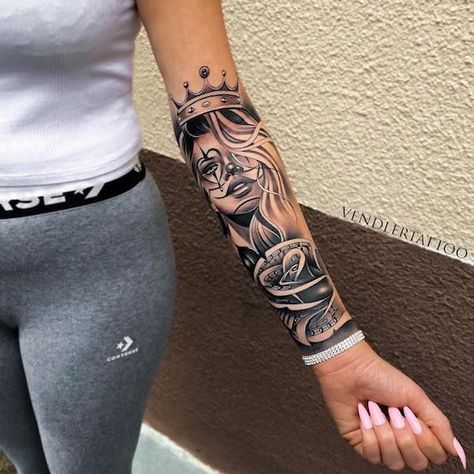 Forearm Tattoo Girl, Half Sleeve Tattoos Forearm, Arm Sleeve Tattoos For Women, Feminine Tattoo Sleeves, Hand Tattoos For Girls, Girl Arm Tattoos, Girls With Sleeve Tattoos, Forarm Tattoos, Tattoos For Women Half Sleeve