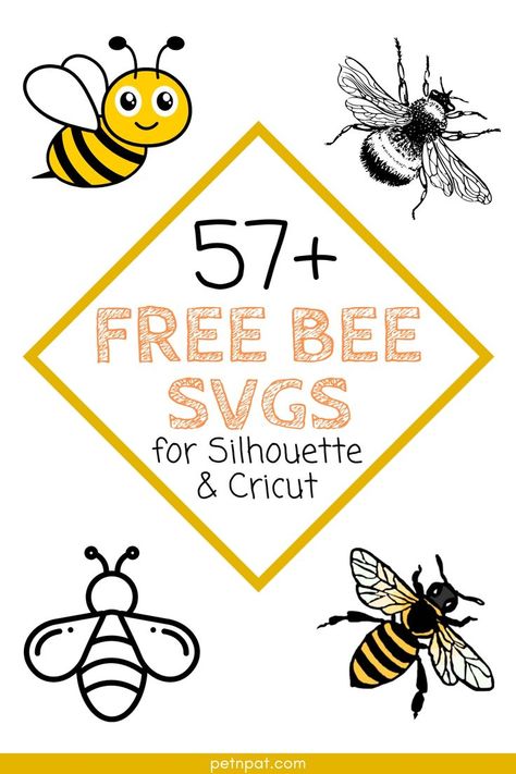 bee svg dxf files for cricut silhouette Fonts For Business, Vintage Labels Printables Free, Bumble Bee Craft, Bee Hive Craft, Bee Themed Classroom, Printable Sticker Paper, Bee Printables, Bee Svg, Bee Free