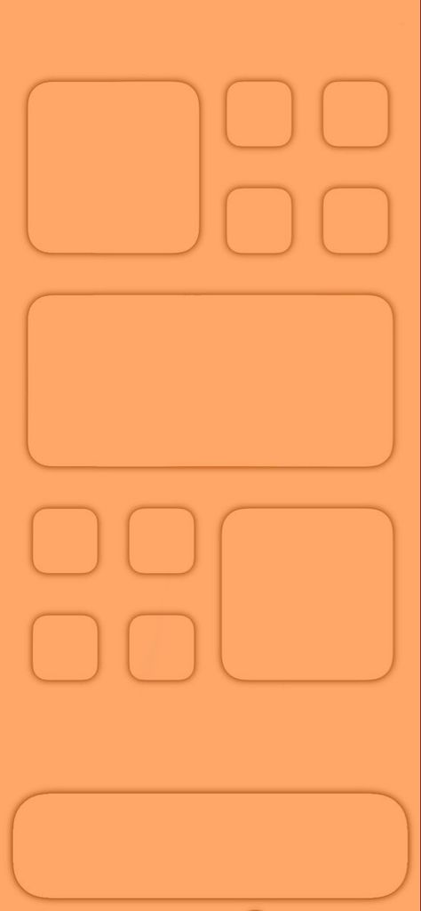 Wallpaper With App Squares, Orange Ios 16 Homescreen, Iphone Shelf Wallpaper Shelves Screens, Orange Homescreen Wallpaper, Orange Phone Layout Ideas, Orange Home Screen Ideas, Orange Ios Wallpaper, Orange Home Screen Wallpaper, Orange Ios Layout