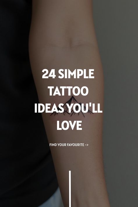 24 Simple Tattoo Ideas You'll Love Inside Elbow Tattoo, Be Here Now Tattoo, Above Elbow Tattoo, Small Symbols, Simple Tattoo Ideas, Small Tattoos With Meaning, Elbow Tattoos, Simple Tattoo Designs, Tattoo Simple