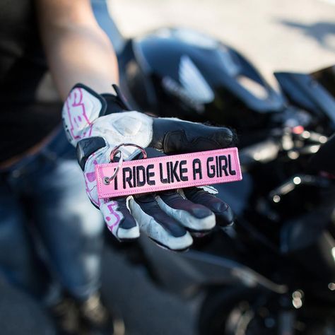 I RIDE LIKE A GIRL - MOTORCYCLE KEYCHAIN Motorcycle Babe, Toothless And Stitch, Kawasaki Ninja 250r, Motorcycle Keychain, Cafe Racer Girl, Biker Babe, Motorcycle Aesthetic, Inappropriate Thoughts, Cafe Racer Build