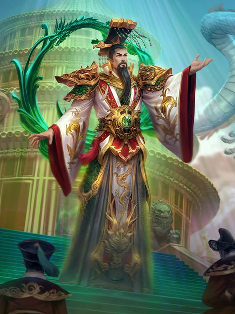 Helping The Needy, Jade Emperor, Fantasy Art Couples, Chinese Emperor, Mythical Creatures Fantasy, Japanese Warrior, Chinese Mythology, Classic Cars Trucks Hot Rods, Mythology Art