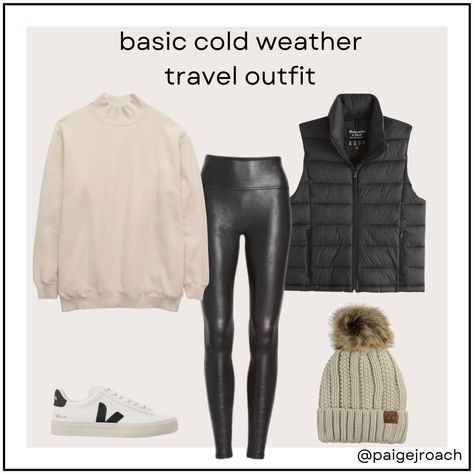 Fashion In Madrid, Cute Travel Outfits Winter, Comfy Black Winter Outerwear, Cozy Black Winter Outerwear, Black Winter Travel Outerwear, Winter Athleisure Hoodie For Cold Weather, Capsule Wardrobe Weekend Trip Winter, Travel Outfit Winter, Cold Weather Travel Outfit