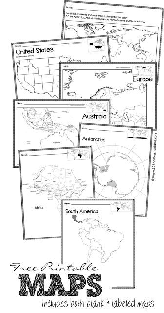 FREE Maps - free printable maps of world, continents, australia, united states, europe and more both blank and labeled World Continents, 3rd Grade Social Studies, 4th Grade Social Studies, 6th Grade Social Studies, Teaching Geography, 5th Grade Social Studies, Homeschool Geography, Homeschool Social Studies, Maps For Kids