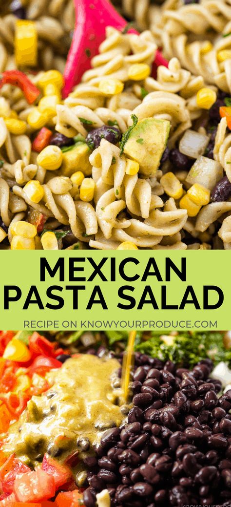 Mexican Pasta Salad Recipes, Cold Lunch Recipes, Mexican Pasta Salad, Mexican Pasta, Black Beans Corn, Greek Pasta, Cold Pasta Salad, Cold Pasta, Cold Salad