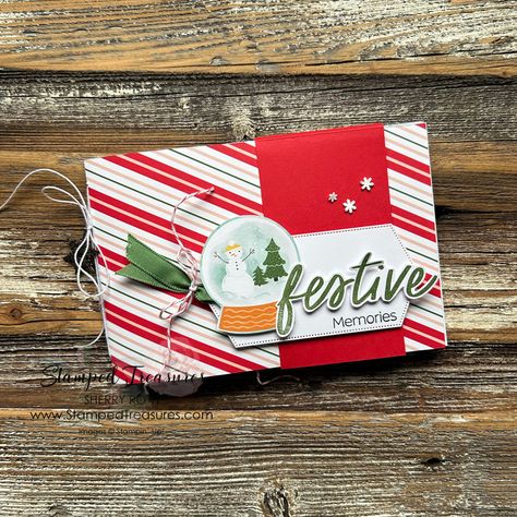 A Simple Christmas Mini Album - Stamped Treasures - Sherry Roth A Simple Christmas, Scrapbook Printables Free, Christmas Mini Albums, Mini Scrapbooks, Halloween Layout, Christmas Scrapbook Layouts, Living My Best Life, Fall Scrapbook, My Best Life