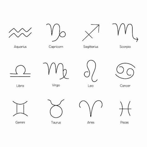 Im Lost Tattoo Ideas, Star Sign Tattoos Aquarius, Small Star Sign Tattoos, Minimalistic Zodiac Tattoo, Star Sign Tattoos Taurus, Zodiac Signs Tattoos Pisces, Libra And Capricorn Tattoo, Capricorn And Pisces Tattoo, Minimalist Zodiac Tattoo