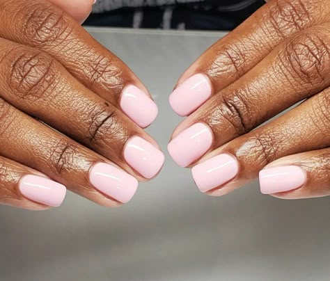 Dark Skin Pink Nails, Natural Pink Pedicure, Pink Mani And Pedi, Soft Pink Nails Black Women, Pale Pink Acrylic Nails, Light Pink Nails Dark Skin, Natural Nails Manicure, Pink Gel Nails, Light Pink Nails