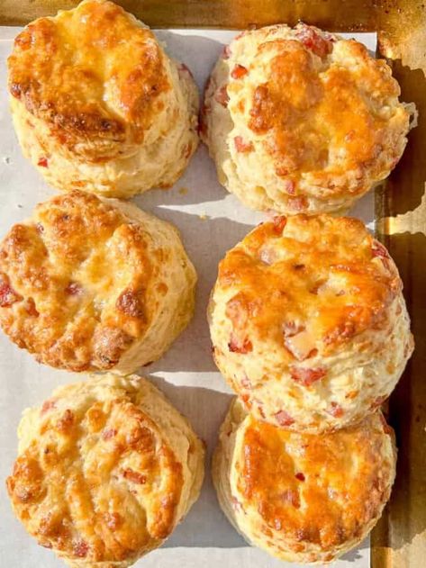 Ham And Cheddar Biscuits, Ham Cheese Biscuits, Ham And Cheese Biscuits, Roll Sliders, Ham Biscuits, Cheese Biscuit, Biscuits Recipes, Ham And Swiss, Scalloped Potatoes And Ham