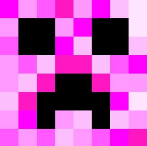 Pink Decor Minecraft, Pink Minecraft Icon, Pink Minecraft Birthday Party, Pink Minecraft Wallpaper, Pink Creeper Minecraft, Emo Posters, Minecraft Creeper Costume, Minecraft Heads, Creeper Costume