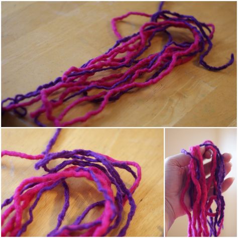 I've been wanting some color in my dreadlocks for awhile now, but aside from lightening them (you know, with *ahem* permanent hair dye *ahem... How To Make Yarn Dreadlocks, Diy Wool Dreadlocks, Diy Yarn Hair Extensions, Yarn Dreadlocks, Felted Yarn, Dreads Diy, Dread Ideas, Dreadlocks Diy, How To Make Dreadlocks