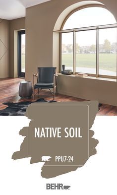 Floor Paint Colors, Brown Living Room Decor, Interior Paint Colors Schemes, Behr Paint Colors, Behr Paint, Gorgeous Style, Brown Furniture, Room Paint Colors, Brown Living Room