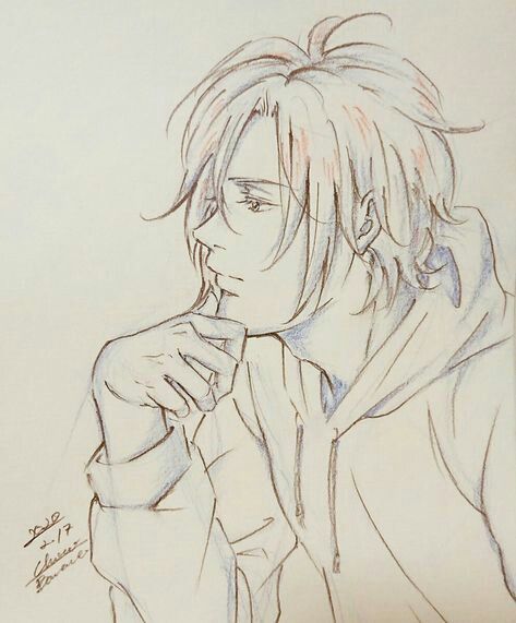 Banana Sketch, Ash Linx, Fish Sketch, Ash Lynx, Banana Art, Anime Boy Sketch, Fish Drawings, Kpop Drawings, Banana Fish