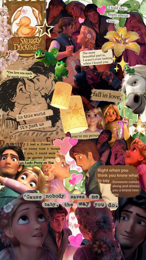 Love Moodboard, Greatest Love Story, Tangled Wallpaper, Comfort Movie, Movie Collage, Zestaw Ikon, Rapunzel And Eugene, Greatest Love, Disney Princess Movies