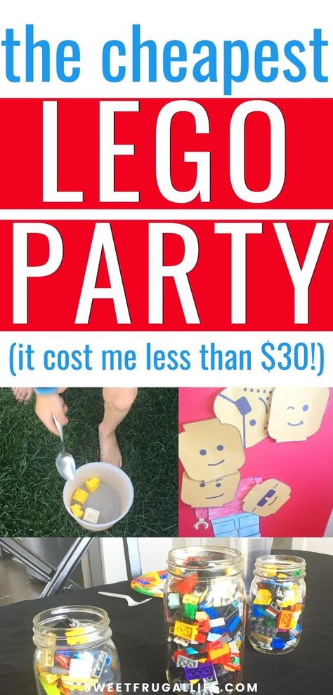 Lego Cake Diy, Lego Birthday Party Games, Lego Party Decorations Diy, Lego Cake Ideas, Cheap Birthday Party Ideas, Boys Birthday Party Games, Lego Birthday Party Ideas, Lego Party Games, Lego Party Decorations