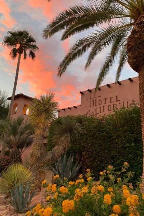 Palo Alto California Aesthetic, Hotel California Aesthetic, Cali Vacation, California Movie, Spring Movie, Palm Springs Hotel, Palm Springs Aesthetic, San Jacinto Mountains, Spanish Mission