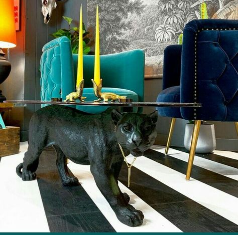 Panther Coffee Table, Animal Coffee Table, Edgy Bedroom, Quirky Homeware, Eccentric Decor, Food Art Photography, Stylish Artwork, Creative Furniture, Play House