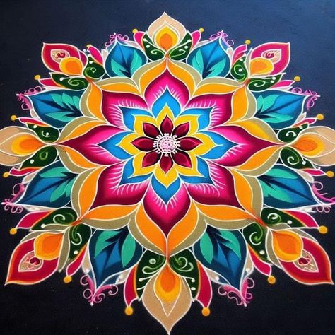 Rangoli With Painting Colour, Rangoli Designs Competition, Rangoli For Diwali Competition, Rangoli Designs Big Size, Rangoli Designs For Diwali 2024, Diwali Special Rangoli Design 2024, Rangoli Big Designs, Rangoli Designs With Paint, Rangoli Competition Ideas