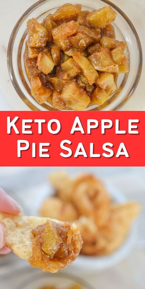 All the cozy flavors of apple pie transformed into a healthy, low-carb salsa. This surprising recipe uses zucchini for sweetness and is the perfect guilt-free way to spice up your snacking! #keto #ketorecipes #lowcarb #apples #zucchini #healthysnacks Low Carb Apple Recipes, Keto Apple Recipes, Keto Apple Pie, Family Breakfast Recipes, Fall Apple Recipes, Apple Puff Pastry, Puff Pastry Desserts, Quick Dessert Recipes, Low Carb Easy