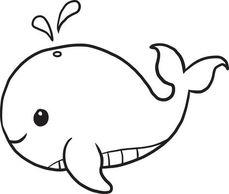 Cartoon Whale Tattoo, How To Draw Whale, Ocean Animal Doodles, Easy Whale Drawing, Whale Cartoon Drawing, Whales Drawing, Draw Whale, Ocean Animals Drawing, Letterhead Ideas