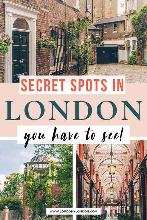 Bored of the same old things to do in London? Discover London’s hidden gems - 30 incredible (and secret) places to visit in London that you won’t find in the guidebooks. Ready to discover these hidden places in London? Let’s go! #london #travel #thingstodoinlondon Secret Places In London, Best Markets In London, London Central, London On A Budget, Markets In London, Best Restaurants In London, Shopping In London, Places To Visit In London, Aesthetic London