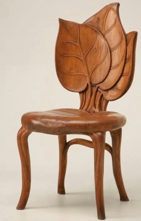 Unique Chair Arte Art Deco, Sculptural Chair, Art Nouveau Furniture, Antique Chairs, Deco Furniture, Funky Furniture, Art Deco Furniture, Estilo Art Deco, Wooden Chair