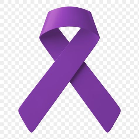 Purple ribbon tattoos