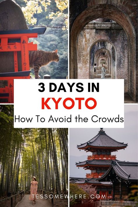 Discover Kyoto in just 3 days with our detailed itinerary! From historic temples to serene gardens, this guide covers all the highlights. Ideal for first-timers or anyone looking to explore Kyoto efficiently and avoid the crowds whilst still seeing the major sights and a few hidden gems. Save this pin for your Japan trip! Hokanji Temple, Kiyomizu-dera Temple, Kyoto Itinerary, Kiyomizu Dera, Japan Trip, Modern Hotel, Travel Planning, Koi Pond, Japanese Garden