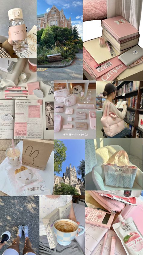 College aesthetic, college girl, university , pink dorm, pink aesthetic College Girl Aesthetic, Dorm Pink, Aesthetic University, Pink University, University Aesthetic, Pink Dorm, Aesthetic College, Pink Lifestyle, College Aesthetic